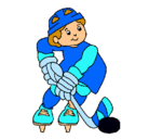Dibujo Niño jugando a hockey pintado por camila