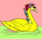 Dibujo Cisne con flores pintado por ANAILA