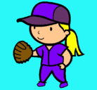 Dibujo Jugadora de béisbol pintado por eduymar100