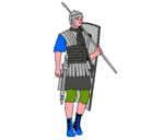 Dibujo Soldado romano pintado por javier
