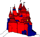 Dibujo Castillo medieval pintado por paolo