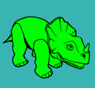 Dibujo Triceratops II pintado por cris