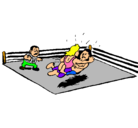Dibujo Lucha en el ring pintado por rafael
