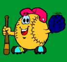 Dibujo Bola de béisbol pintado por luis