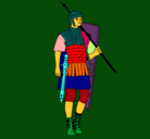 Dibujo Soldado romano pintado por j