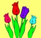 Dibujo Tulipanes pintado por irene