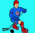 Dibujo Jugador de hockey sobre hielo pintado por cintia
