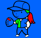Dibujo Jugadora de béisbol pintado por LUIS
