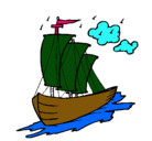 Dibujo Barco velero pintado por samel