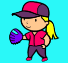 Dibujo Jugadora de béisbol pintado por jeilynlareina