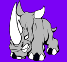Dibujo Rinoceronte II pintado por tor