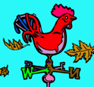 Dibujo Veletas y gallo pintado por danielm