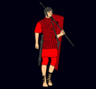 Dibujo Soldado romano pintado por amin