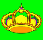 Dibujo Corona real pintado por flor