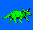 Dibujo Triceratops pintado por lopsim