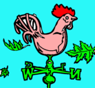 Dibujo Veletas y gallo pintado por miguelyjulia