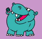 Dibujo Hipopótamo pintado por Sharay