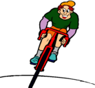 Dibujo Ciclista con gorra pintado por luis