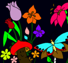 Dibujo Fauna y flora pintado por blank17