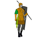 Dibujo Soldado romano pintado por JOSETE
