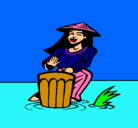 Dibujo Mujer tocando el bongó pintado por claudia