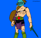 Dibujo Gladiador pintado por gladiador