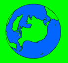 Dibujo Planeta Tierra pintado por KELLY