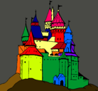 Dibujo Castillo medieval pintado por JOFRE