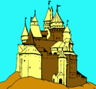Dibujo Castillo medieval pintado por lazaro