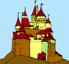 Dibujo Castillo medieval pintado por valer