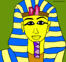 Dibujo Tutankamon pintado por anehualde