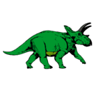 Dibujo Triceratops pintado por octavio