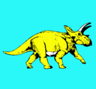 Dibujo Triceratops pintado por David