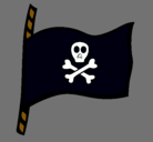 Dibujo Bandera pirata pintado por roman