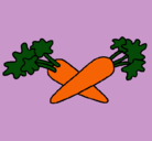 Dibujo zanahorias pintado por danielaXD