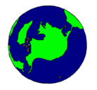 Dibujo Planeta Tierra pintado por juajos