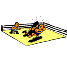 Dibujo Lucha en el ring pintado por joseantonio