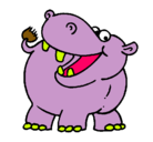 Dibujo Hipopótamo pintado por juanma