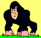 Dibujo Gorila pintado por TOMAS