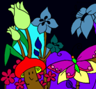 Dibujo Fauna y flora pintado por vera