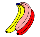 Dibujo Plátanos pintado por Valeria