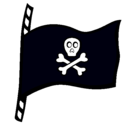 Dibujo Bandera pirata pintado por alex