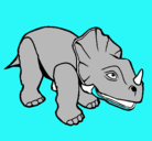 Dibujo Triceratops II pintado por pablo