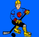 Dibujo Jugador de hockey sobre hielo pintado por camilorojas