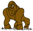 Dibujo Gorila pintado por josue