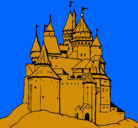 Dibujo Castillo medieval pintado por yomer