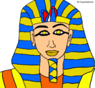 Dibujo Tutankamon pintado por manuel