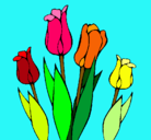 Dibujo Tulipanes pintado por dayana