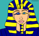 Dibujo Tutankamon pintado por david