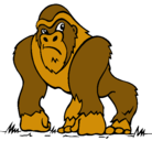 Dibujo Gorila pintado por reyna